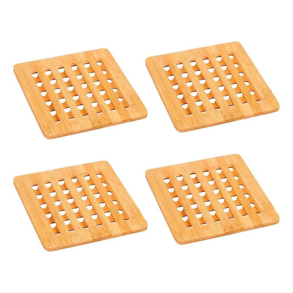 10X Kit 4 Descanso De Panelas Quente Sopeira Apoio Mesa Em