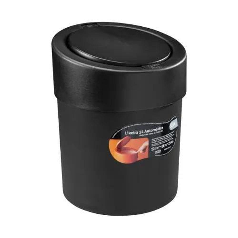 Lixeira 5 Litros Tampa Cozinha Bancada Pia Banheiro Lavabo C