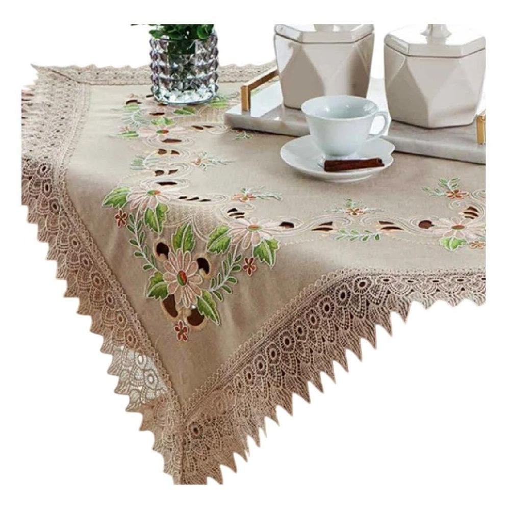Toalha De Mesa 85X85Cm Rendado Cancun Jolitex