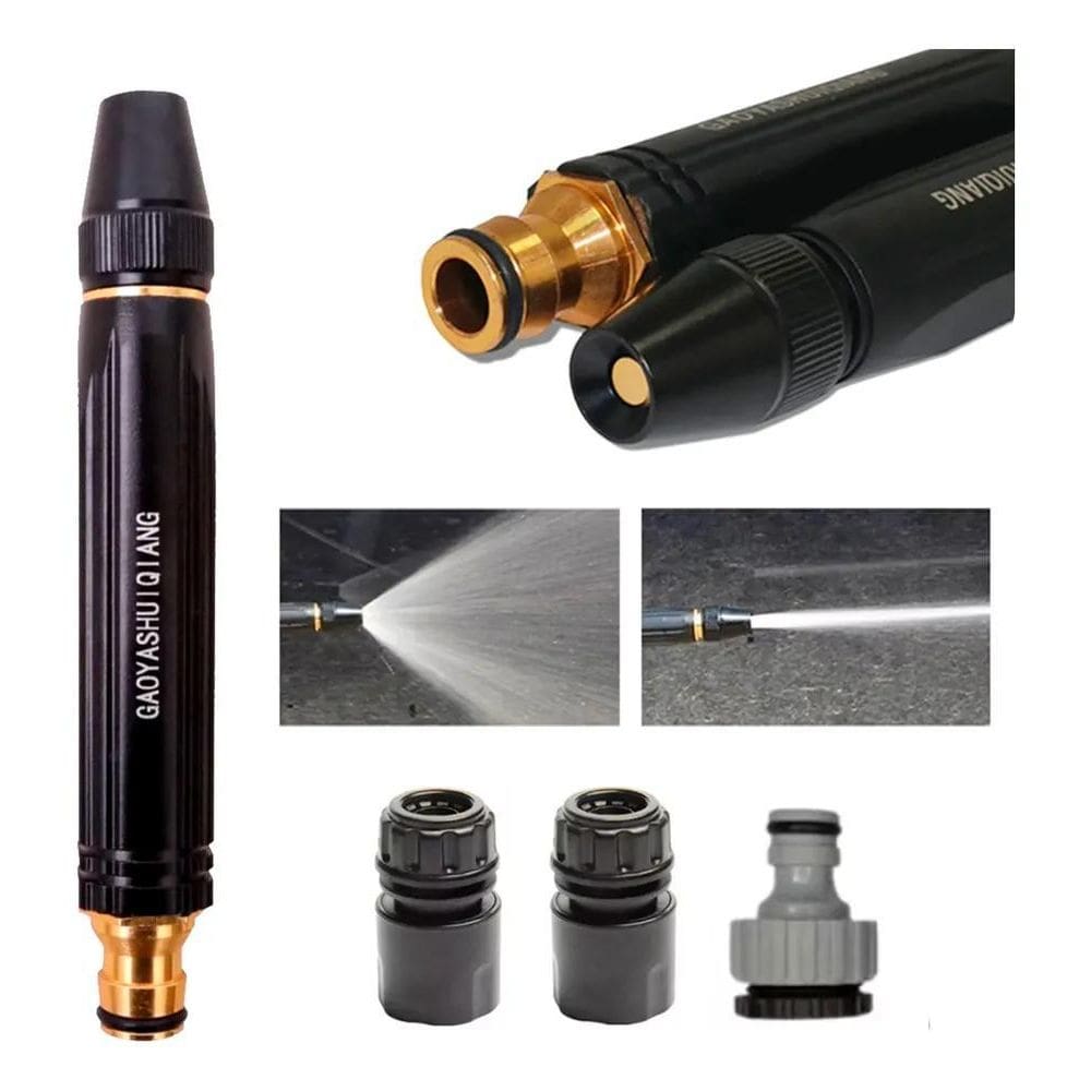 2X Bico Alta Pressão Para Mangueira 3 Níveis Com Engate Rápi