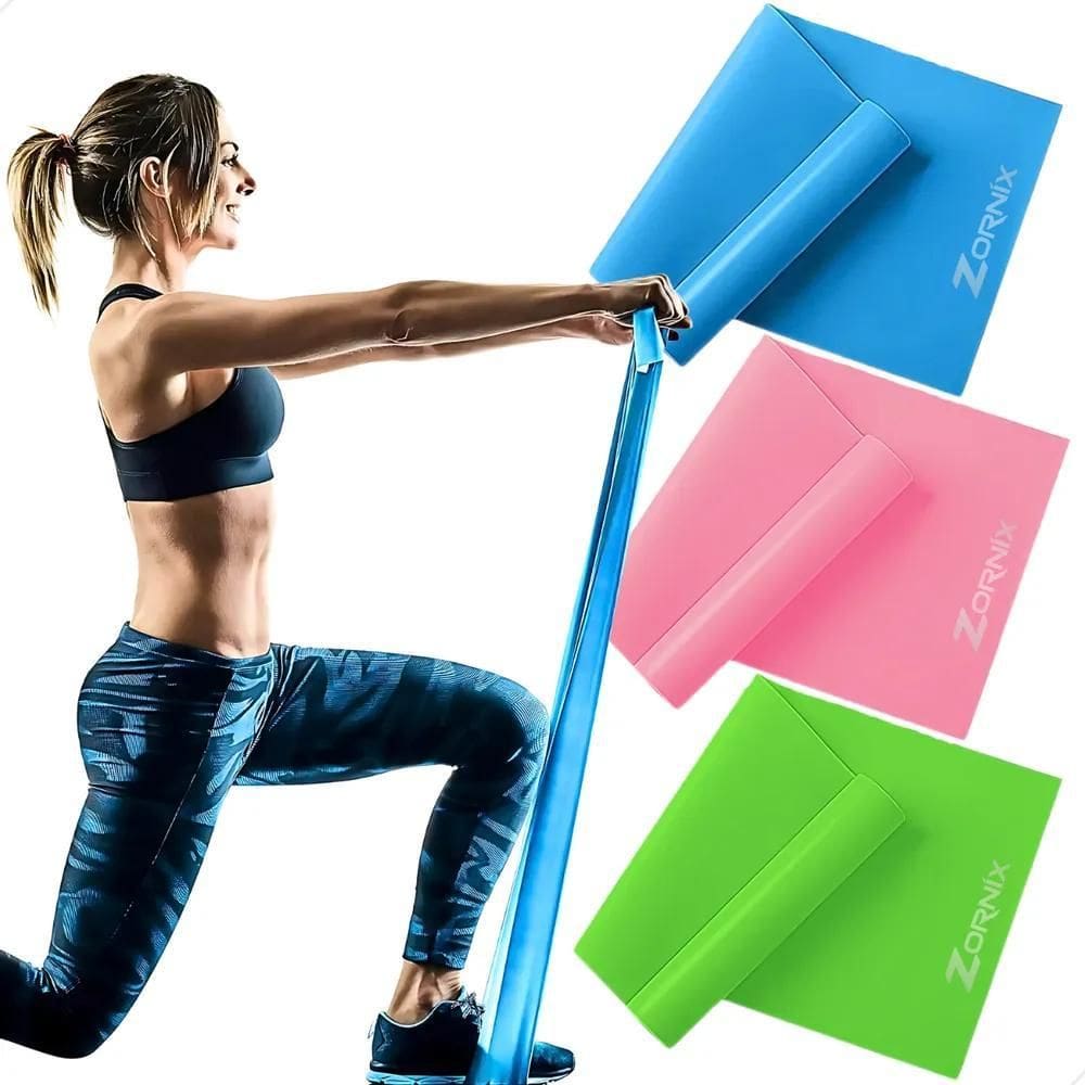Kit 3 Faixas Elásticas Thera Band Fisioterapia 3X Variados