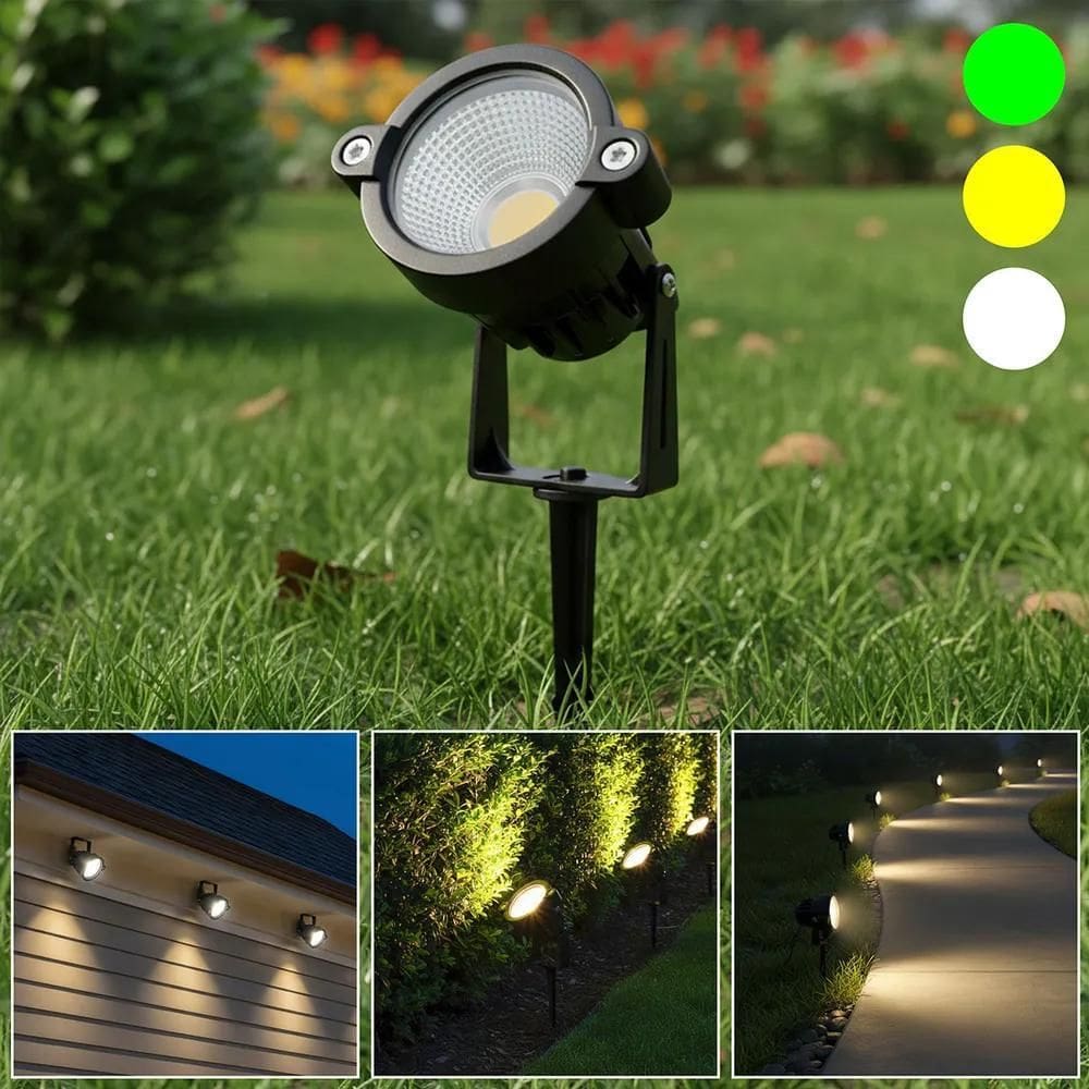 Espeto Led 15W Luminaria Jardim Verde 127 220V