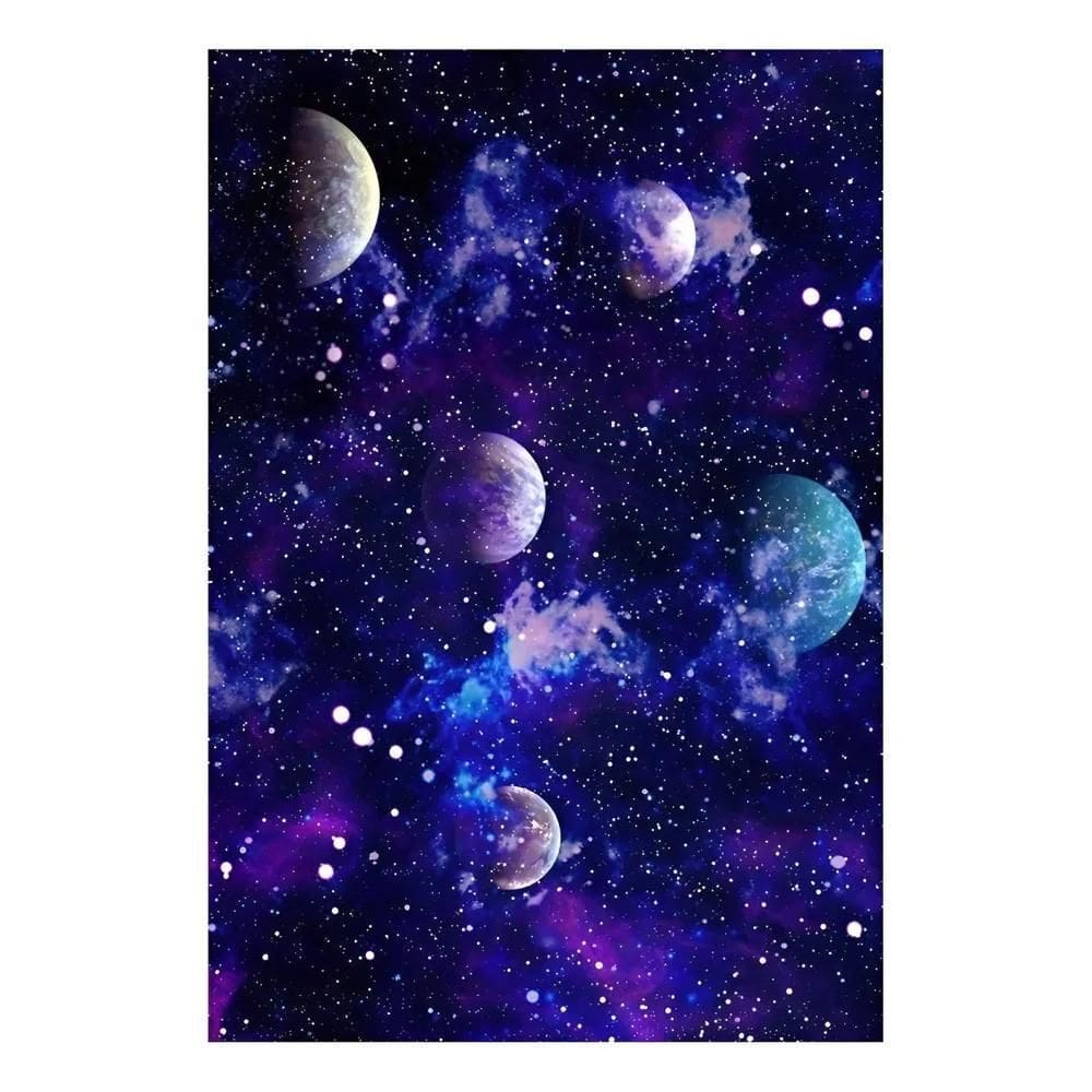 Painel Festa Retangular Vertical Casadinho Em Galáxia Planet