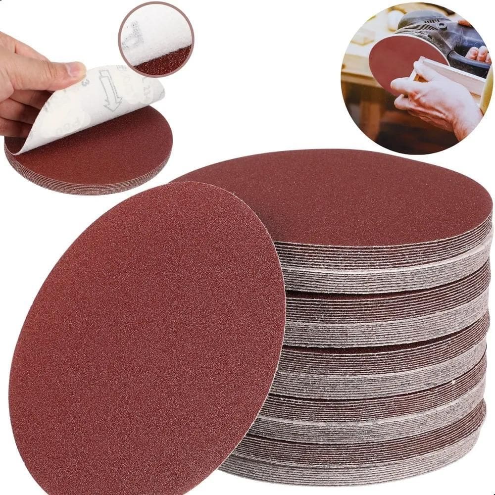100 Disco Lixa 125Mm 5 Pol Lixadeira Roto Orbital Furadei 15