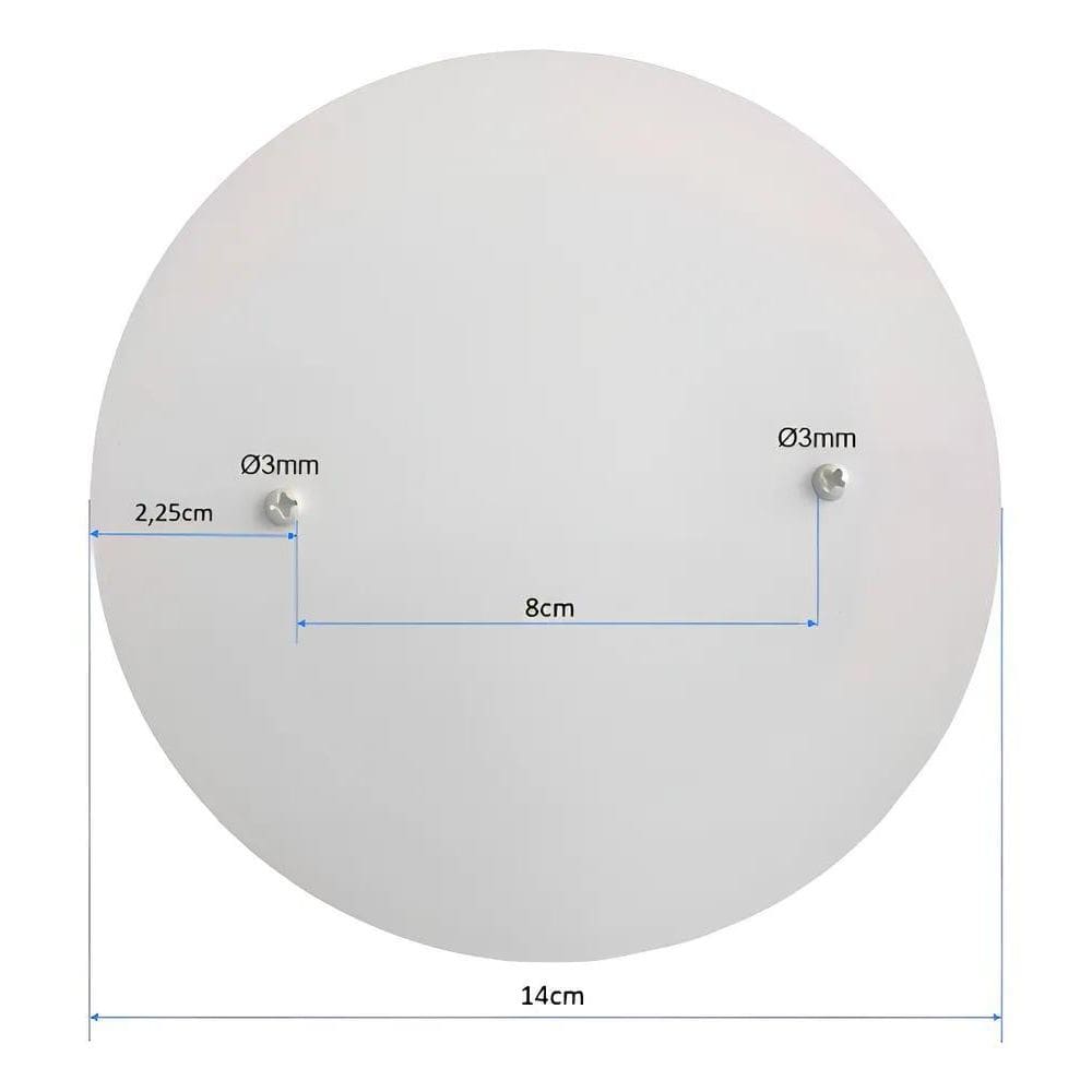 2X Tampa Cega Rente Espelho Redondo 14Cm Caixa Luz De Teto C