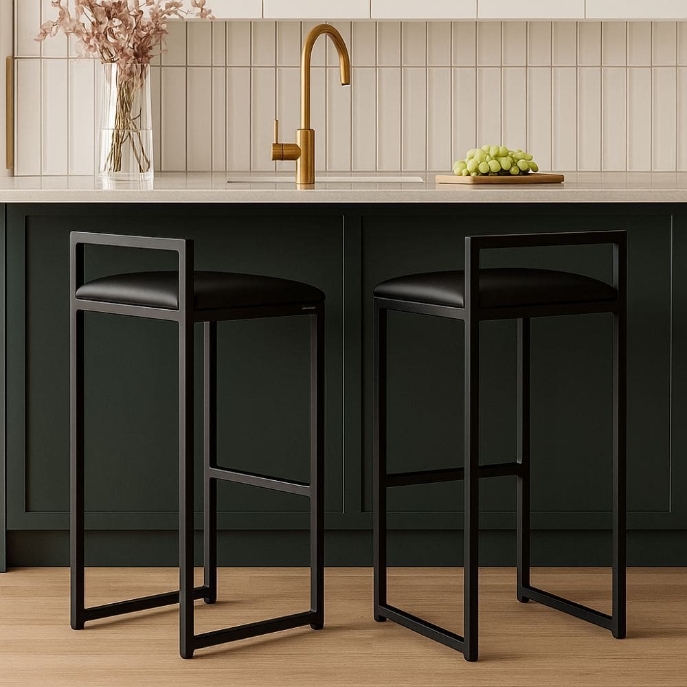 Kit 2 Banqueta Alta Cozinha Balcão Gourmet Bar Corino Bancos