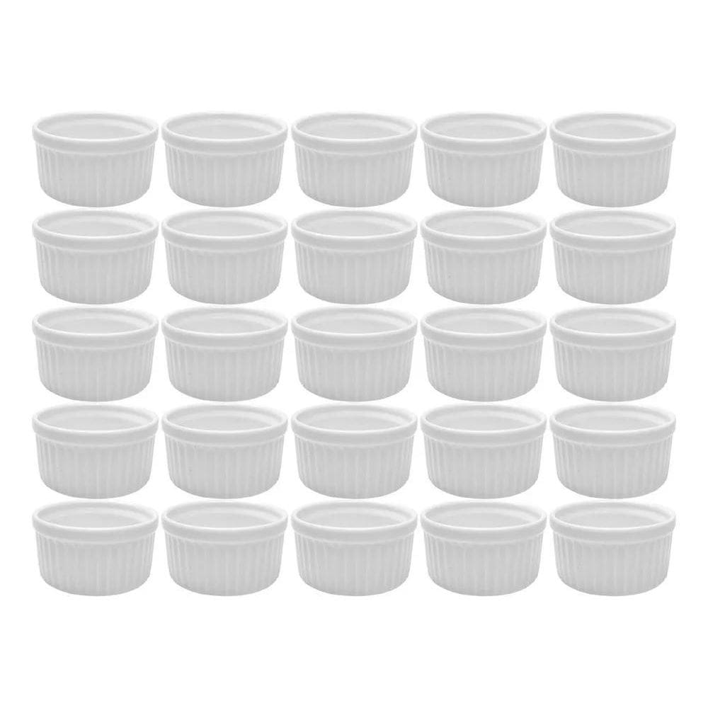 2X Kit 20X Ramekin Porcelana 40Ml Molheira Recipiente Pequen