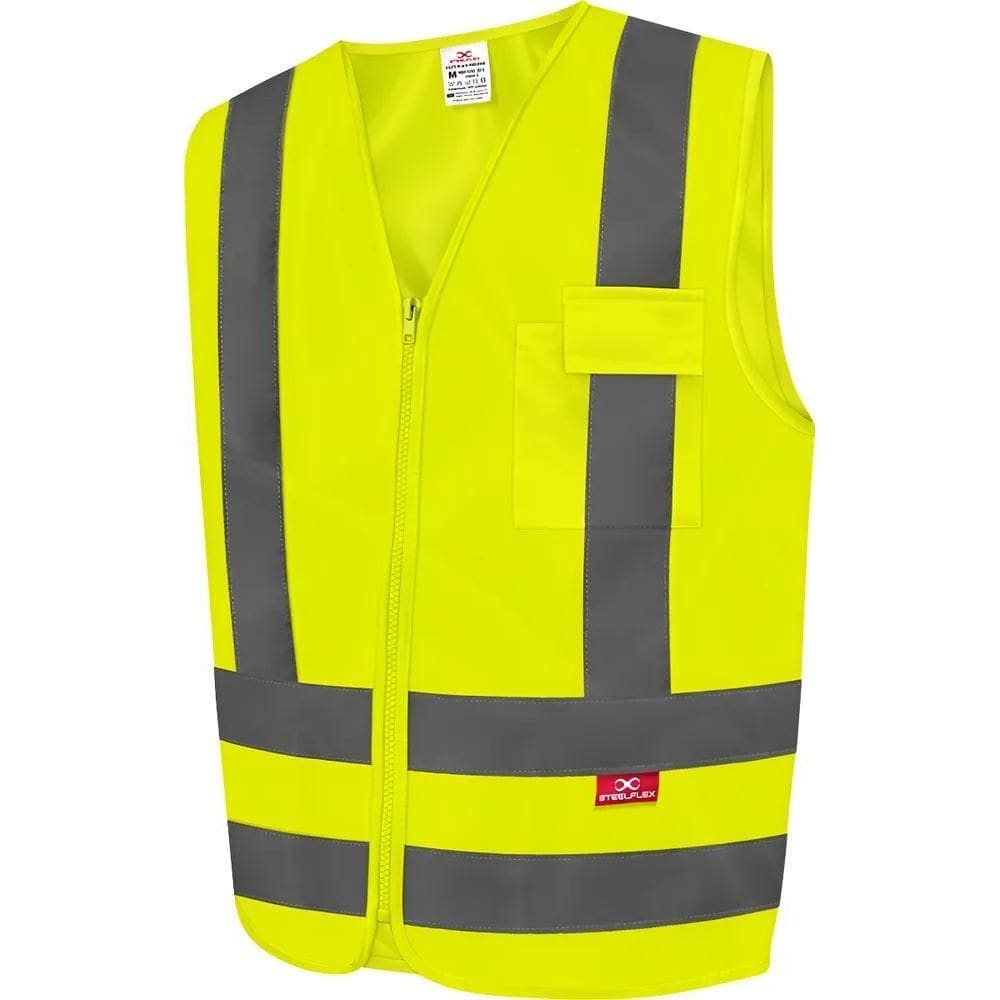 Colete Segurança Tipo Blusão Refletivo Com 1 Bols Amarelo Xx