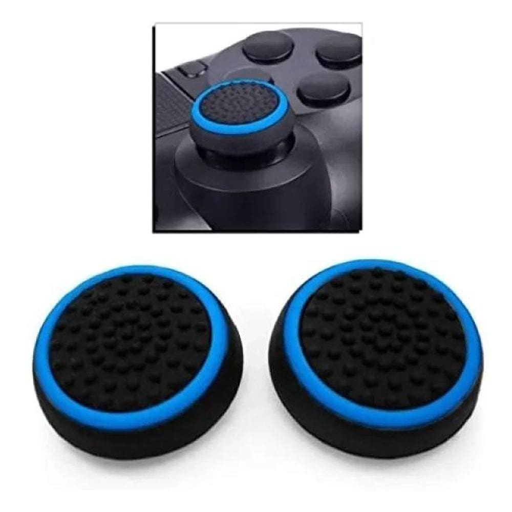 4 Grip Protetor Analogico Textura Para Xbox One Ps3 Ps4 Azu