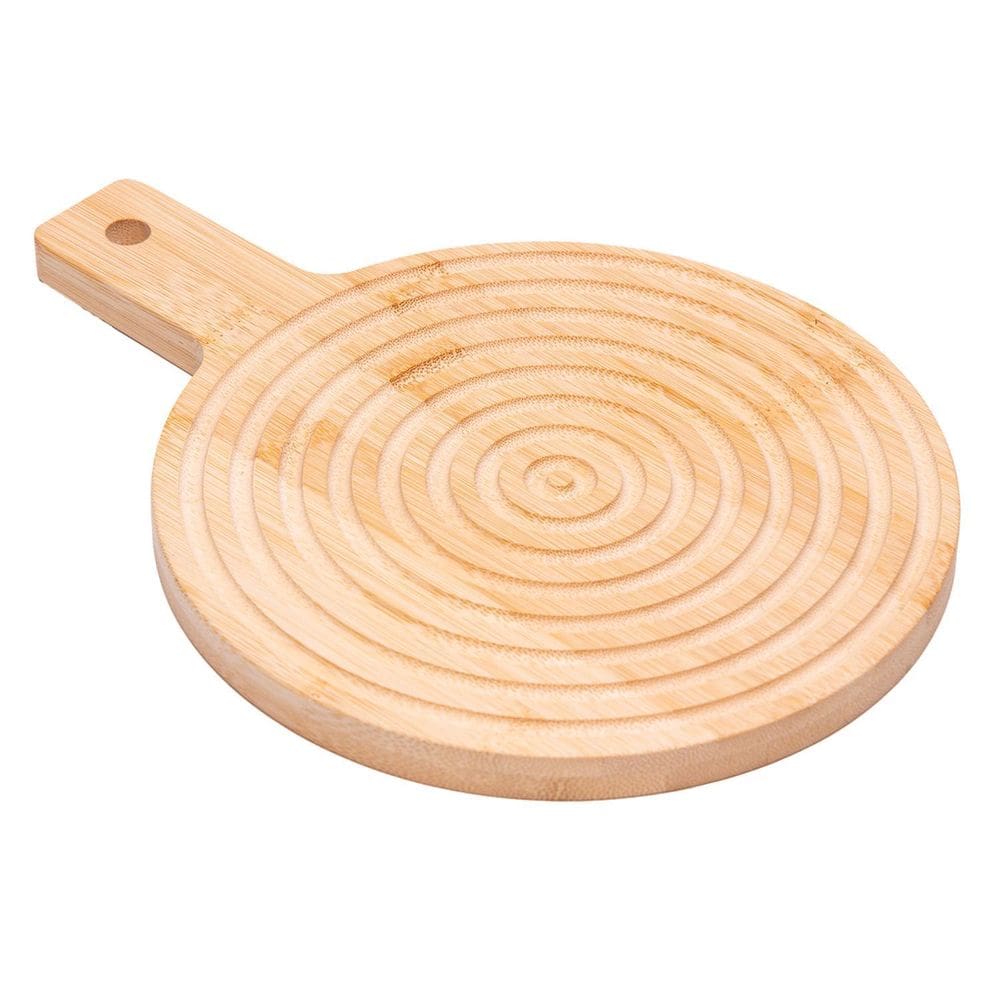 Tábua Redonda Decorativa Aura 36Cm X 27Cm X 1,5Cm Bambu Lyor