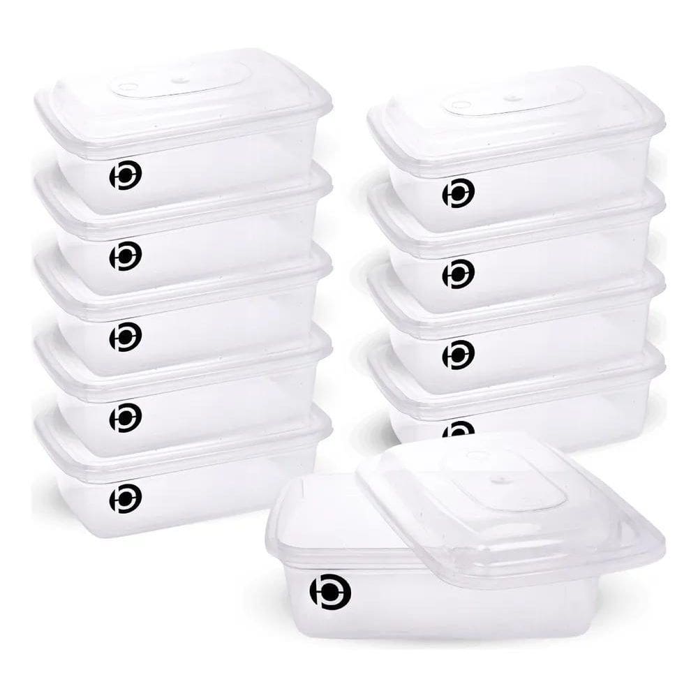 10X Pote Marmita Fitness Congelador Lava Louça Kit 10 Un. 7