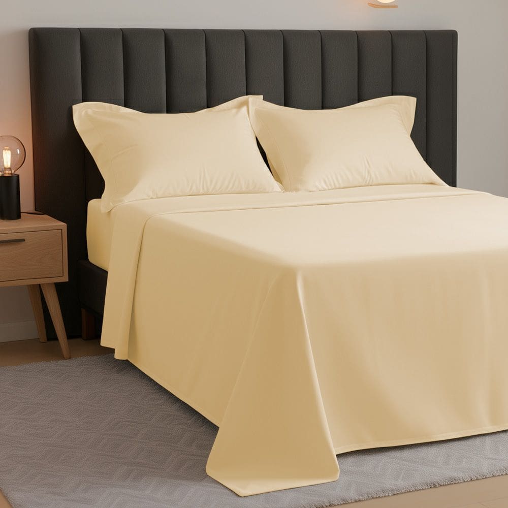 Jogo de Cama Queen Percal 300 Fios 100% Algodão Acetinado 4 Peças – BF Colchões