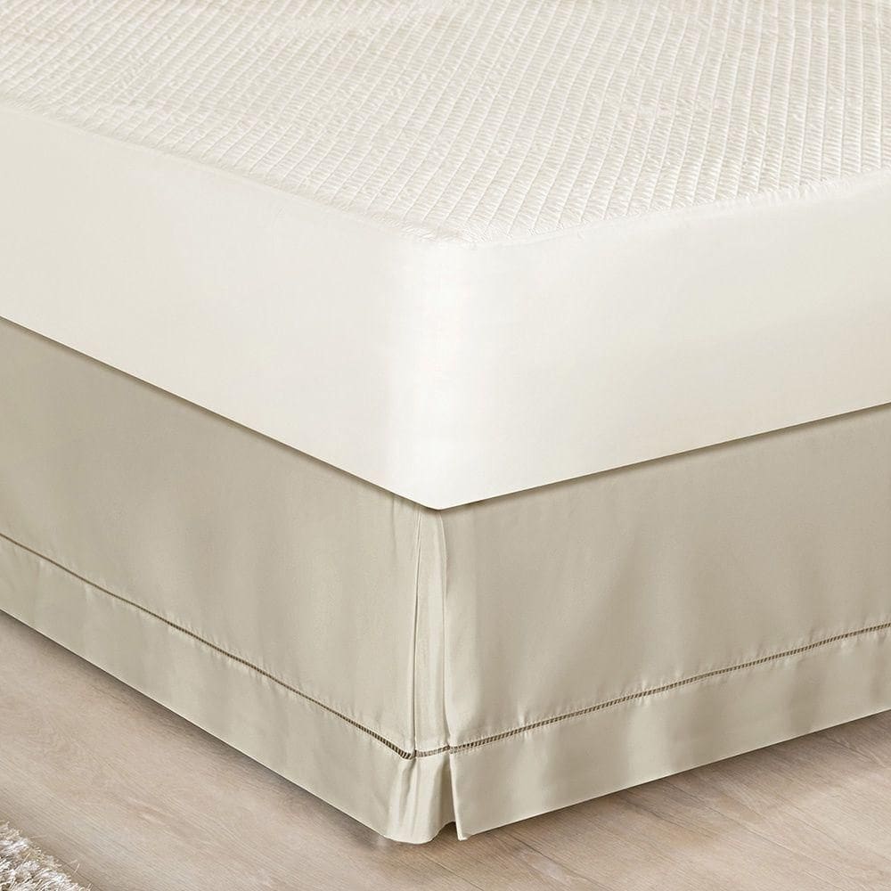 Saia Para Cama Box 200 Fios Bia Solteiro 01 Peça 80% Algodão 20% Poliéster - Caqui