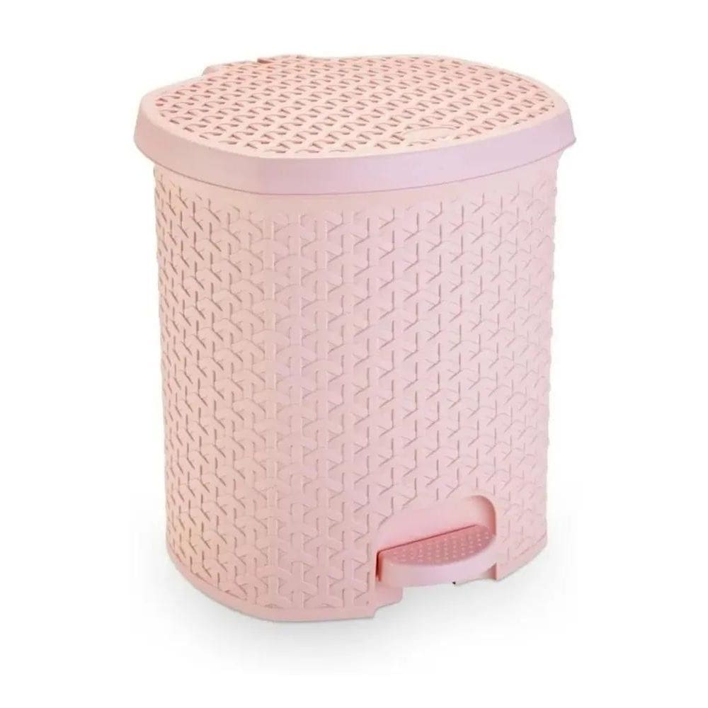 10X Lixeira Rattan Com Pedal Para Banheiro 6 L Para Quarto B