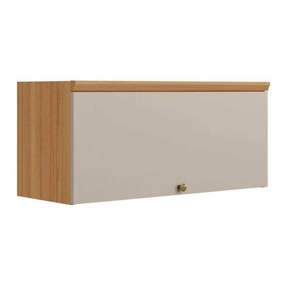 Armário De Cozinha Modulado Selene C- 1 Porta Basculante 80cm Jequitiba-off White Fosco - Linea