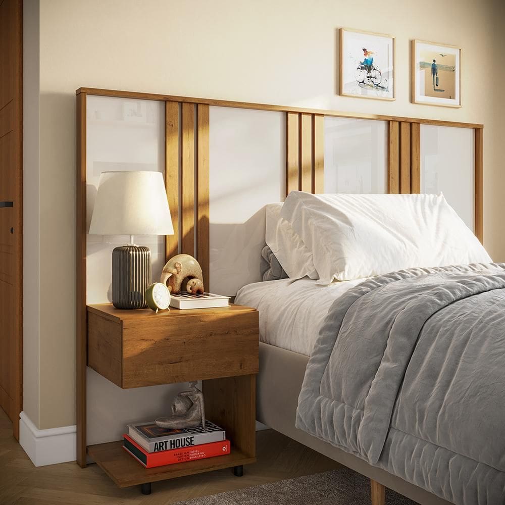 Cabeceira para Cama Solteiro Sleep Movelove – Compacta e Funcional com Nichos
