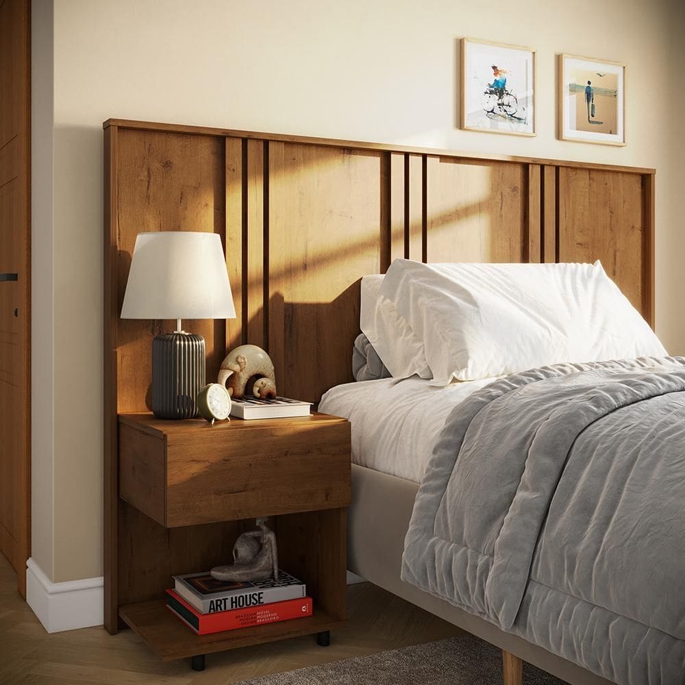 Cabeceira para Cama Solteiro Sleep Movelove – Compacta e Funcional com Nichos