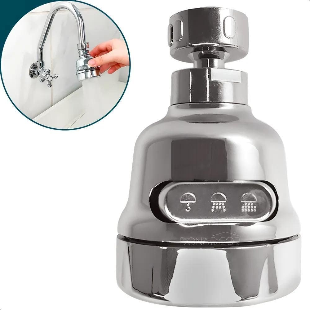 Bico Adaptador De Torneira Ponteira Gourmet Arejador Abs Cro