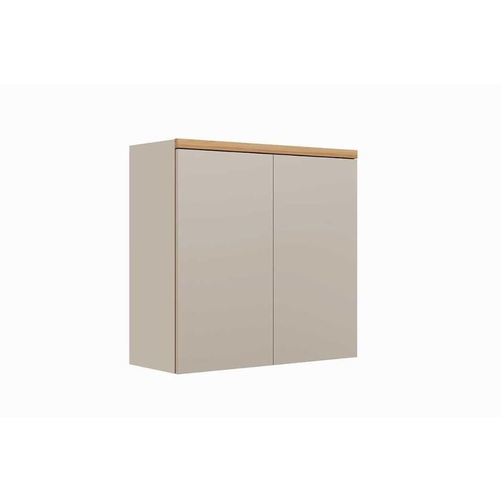 Armário De Cozinha Modulado Allure C- 2 Portas 80cm Jequitiba-gris Fosco - Linea