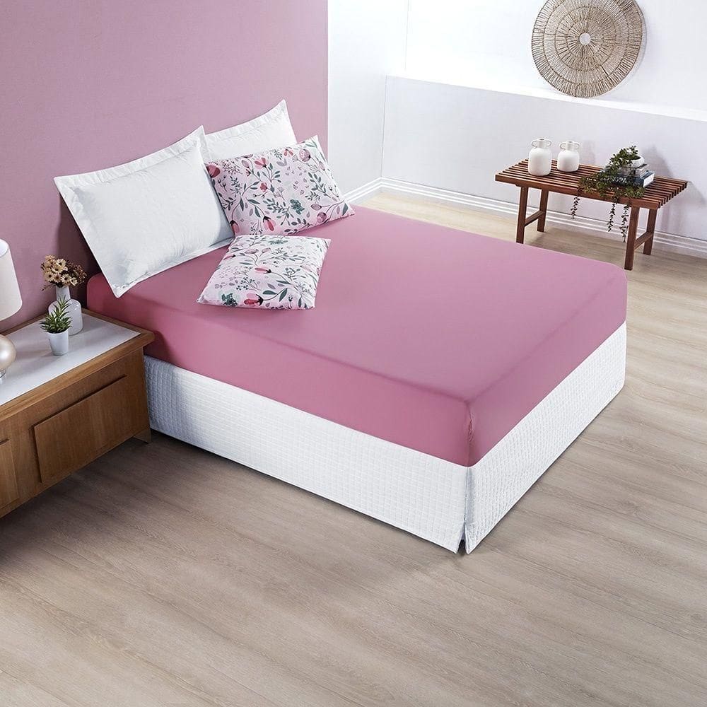 Jogo De Cama Avere 200 Fios Casal Padrão 03 Peças 100% Poliéster - Bothanica