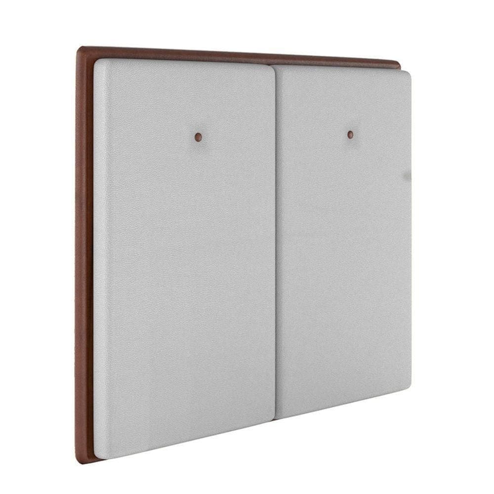 Cabeceira Estofada Solteiro 90 Cm Coral Corino Branco