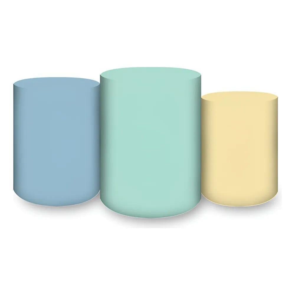 Trio Capas De Cilindro Sublimado L Tons Pasteis 2