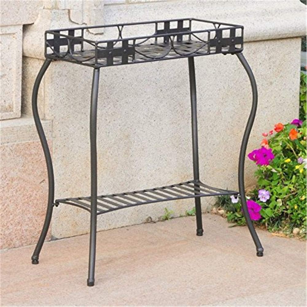 Suporte para plantas Santa Fe Iron Antique Black 29x26,5x13 cm