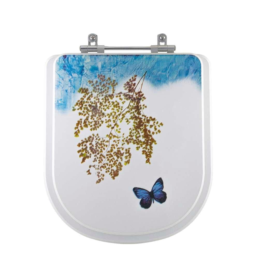 Assento Sanitario Decorado Borboleta Flox para vaso Fiori