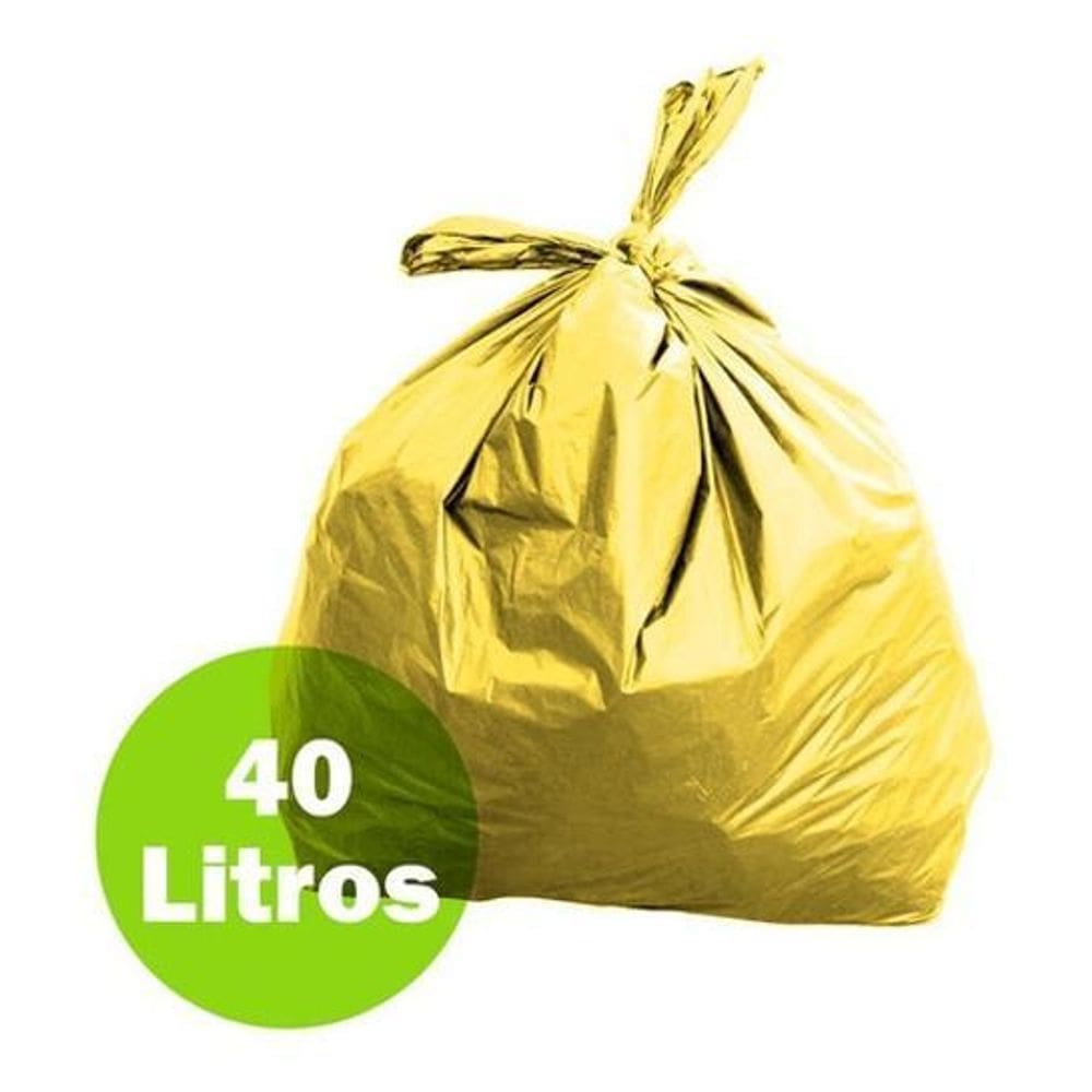 Saco De Lixo Amarelo 40 Litros Coleta Seletiva - 100 Un