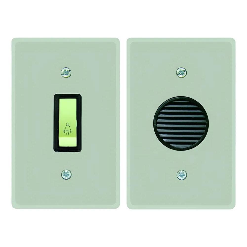 Campainha Cigarra + 1 Tecla Campainha Linha Prata Radial