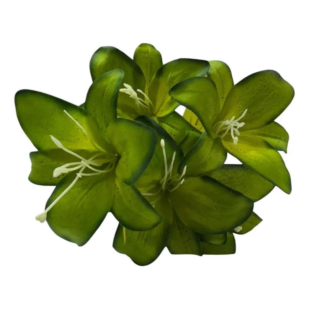 Kit De 5 Buquês Cores Novas De Lírio Artificial Com 5 Fl Ver