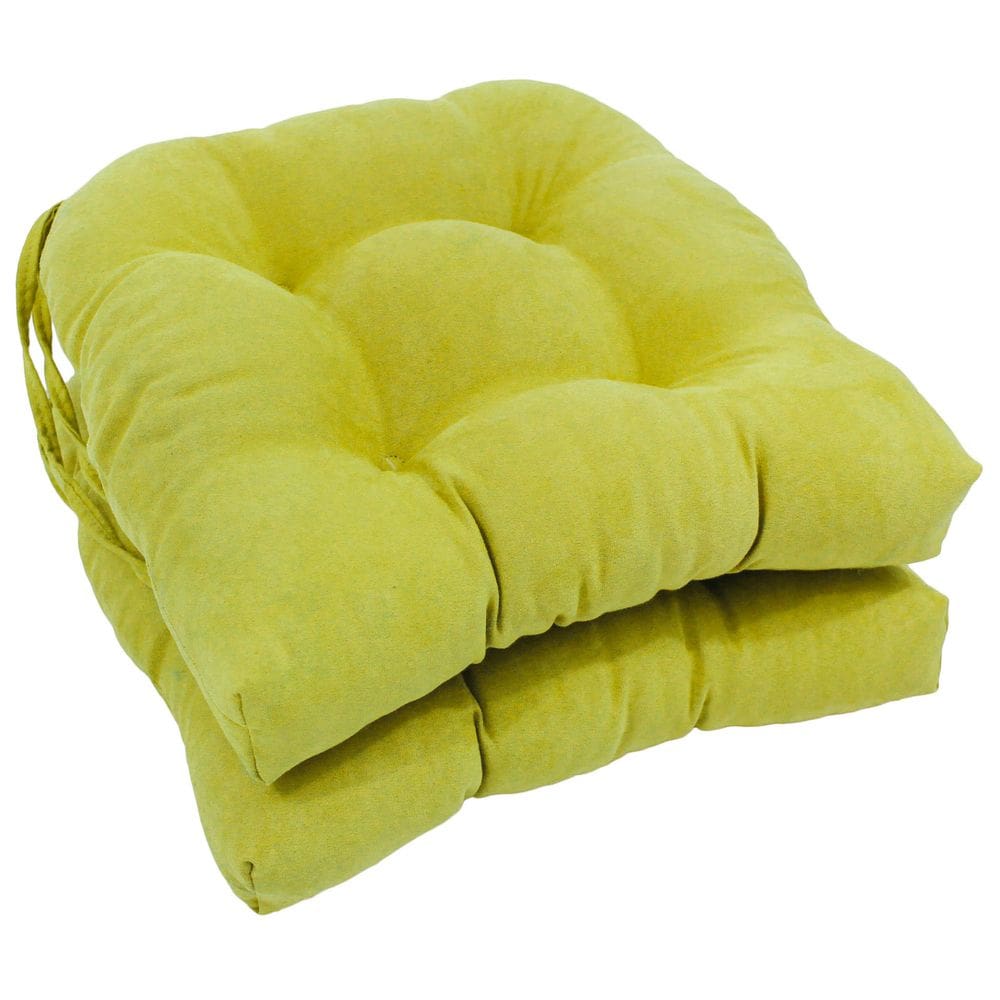 Almofadas de cadeira Blazing Needles 16” Microsuede Mojito Lime 2 unidades