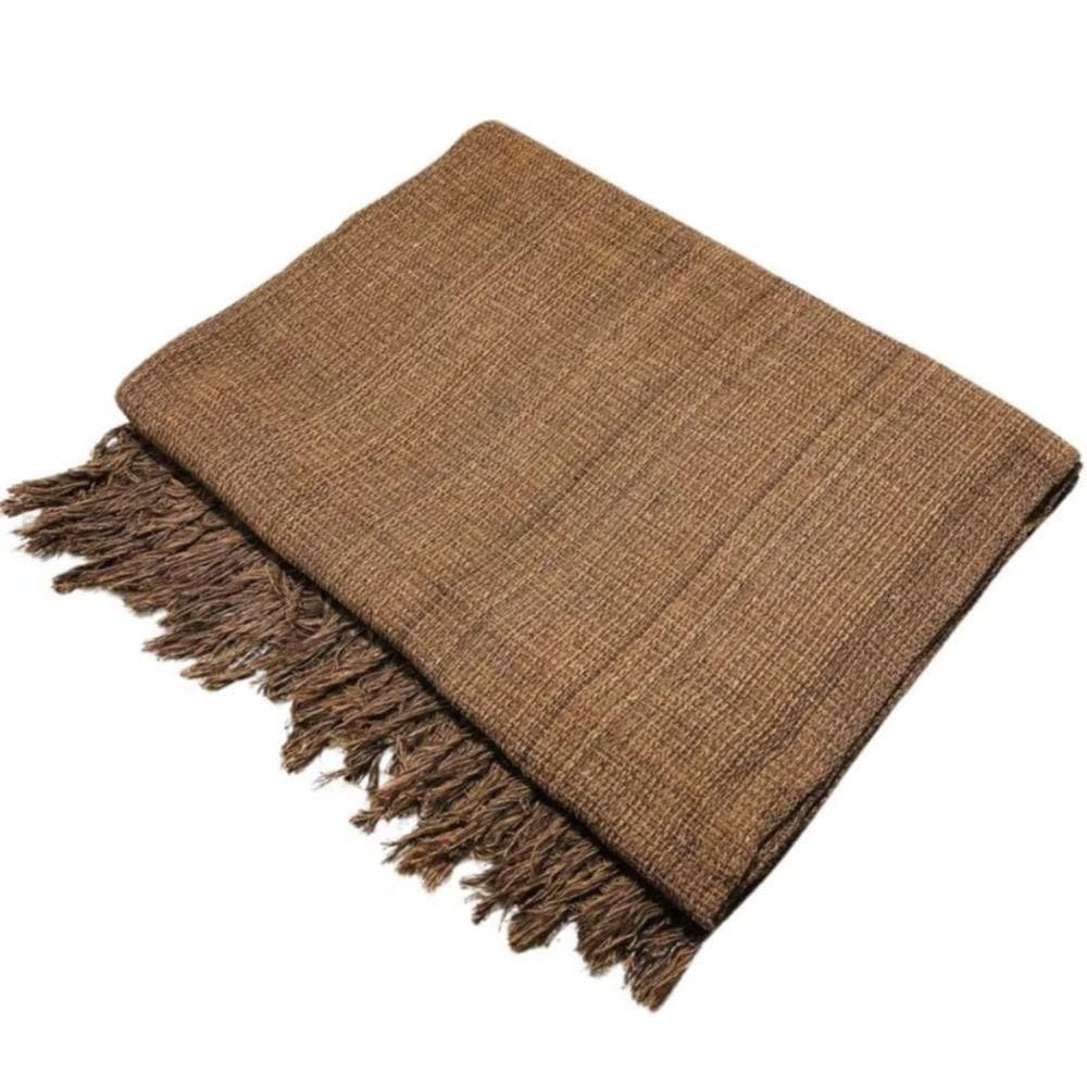 Manta Para Sofá 2 E 3 Lugares Super King Luxo Gigante 3,00x1,80 Cobertor Capa De Sofa E Cama Grande Cor:marrom Mesclado