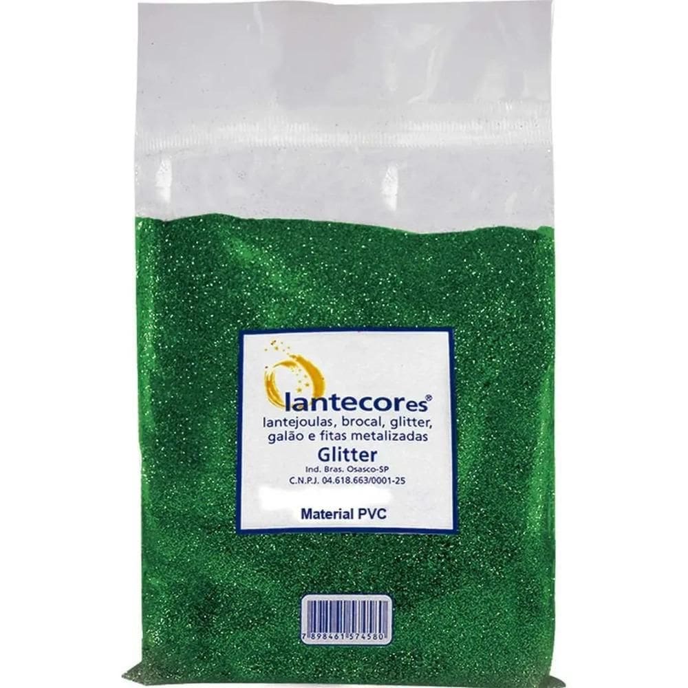 Glitter Pvc Verde 500G Pó Brilho - Decoração