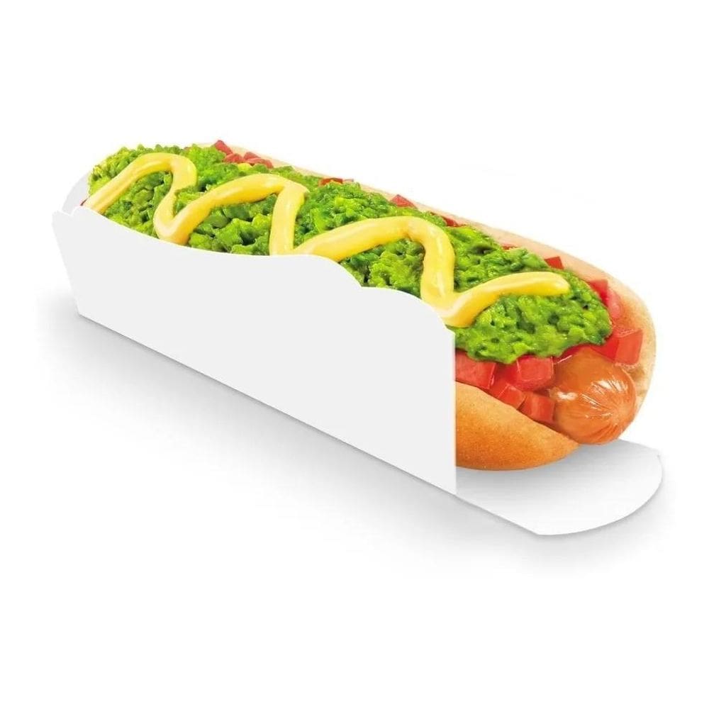 Caixinha Embalagem Para Cachorro Quente  Branco