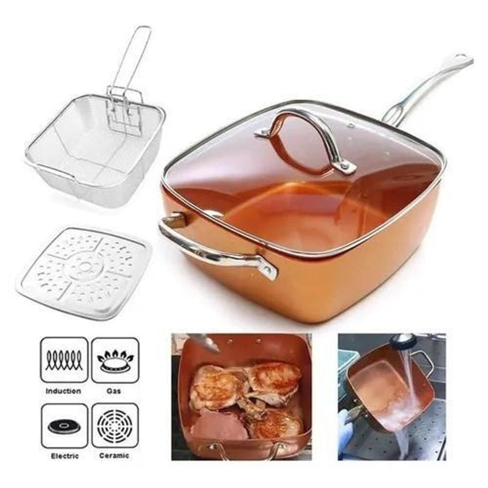 Kit Caçarola Antiaderente Maxchef Frigideira