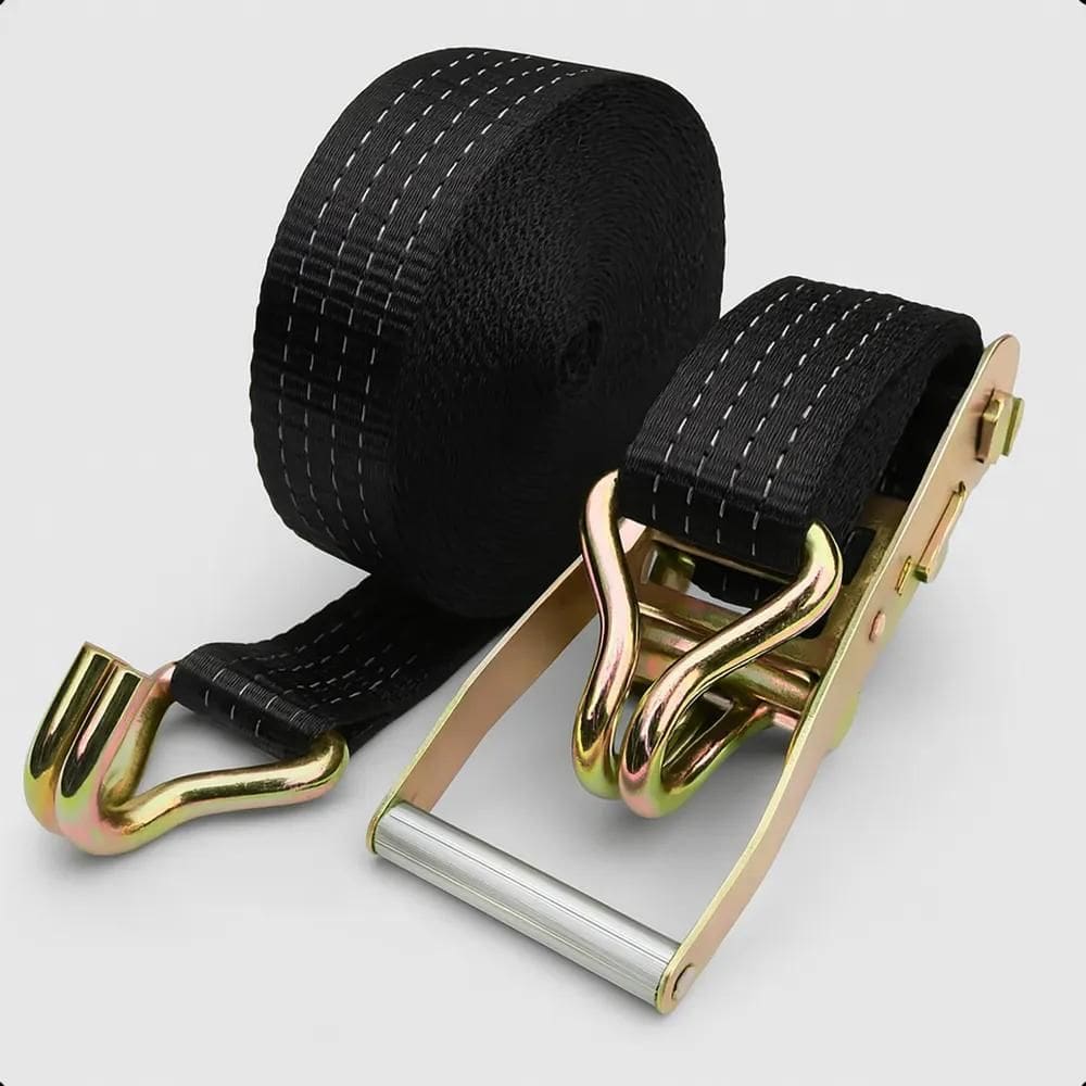 Kit Catraca E Cinta 9M 50Mm Gancho J 5 Ton Cami Preto