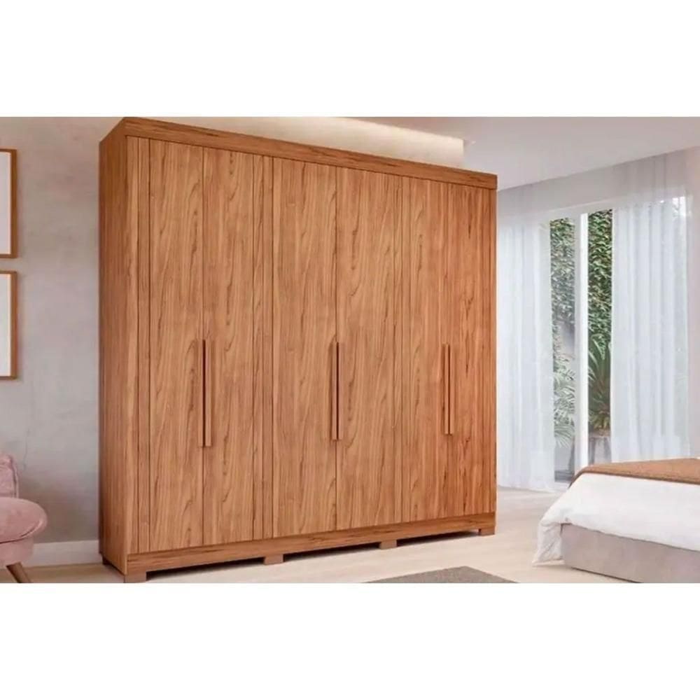 Guarda Roupa 6 Portas E 6 Gavetas C- Pés Cecilia Cinamomo - Panan