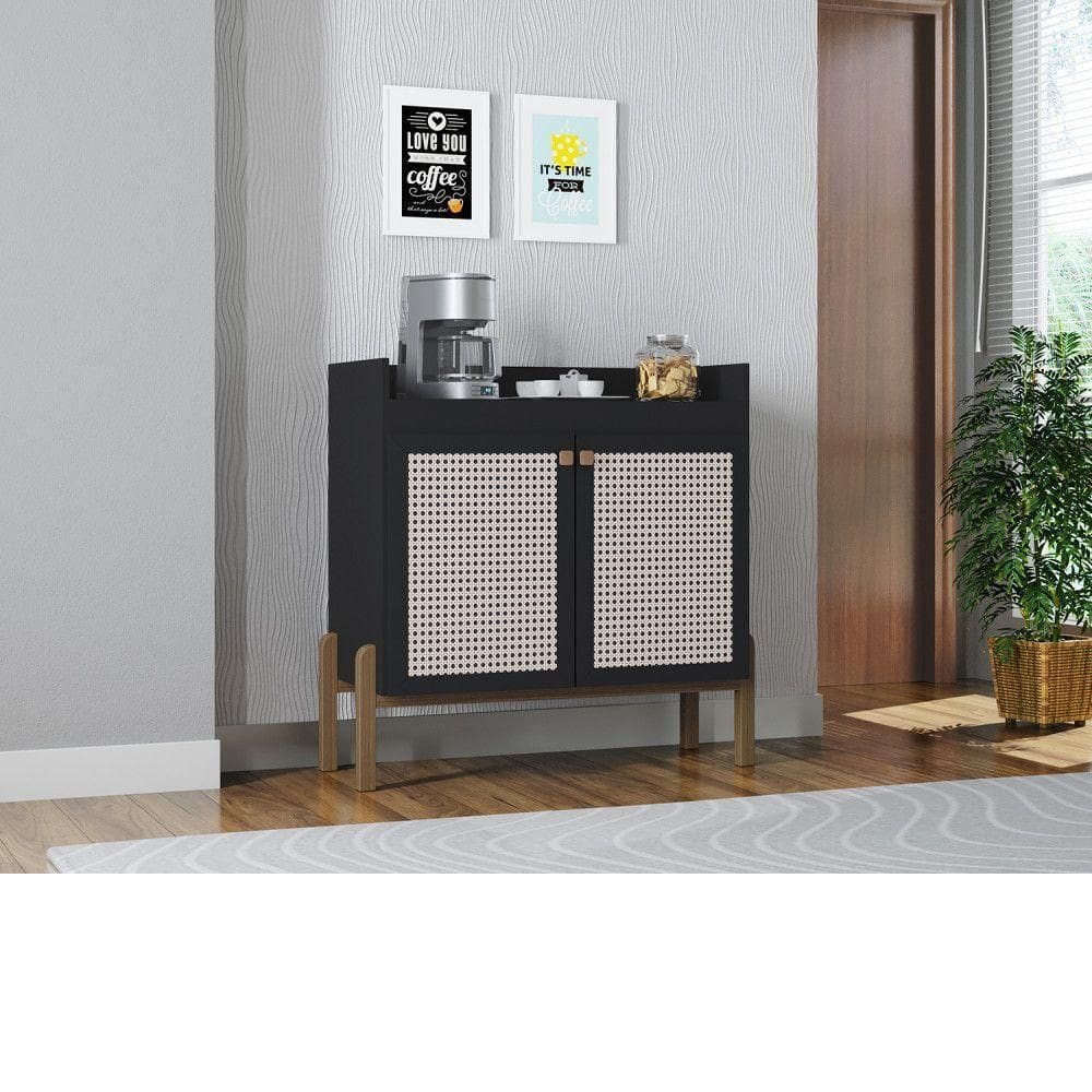 Aparador Buffet Tropical 2 Portas Preto