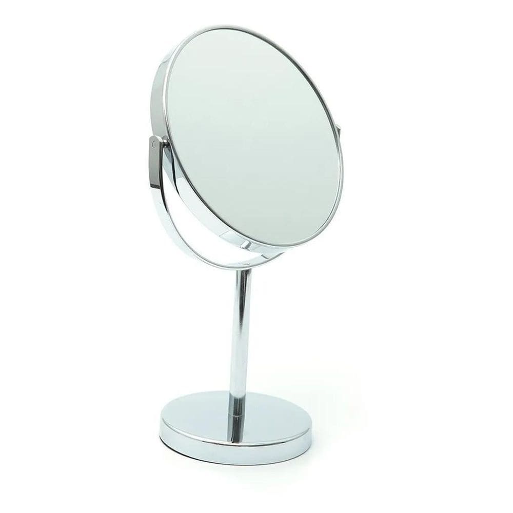 10X Espelho Para Maquiagem De Mesa Grande Dupla Face 5X Aum