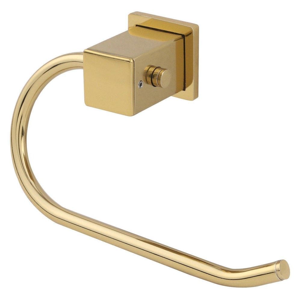 Papeleira Rainha Semi Luxo Square Inox Dourado