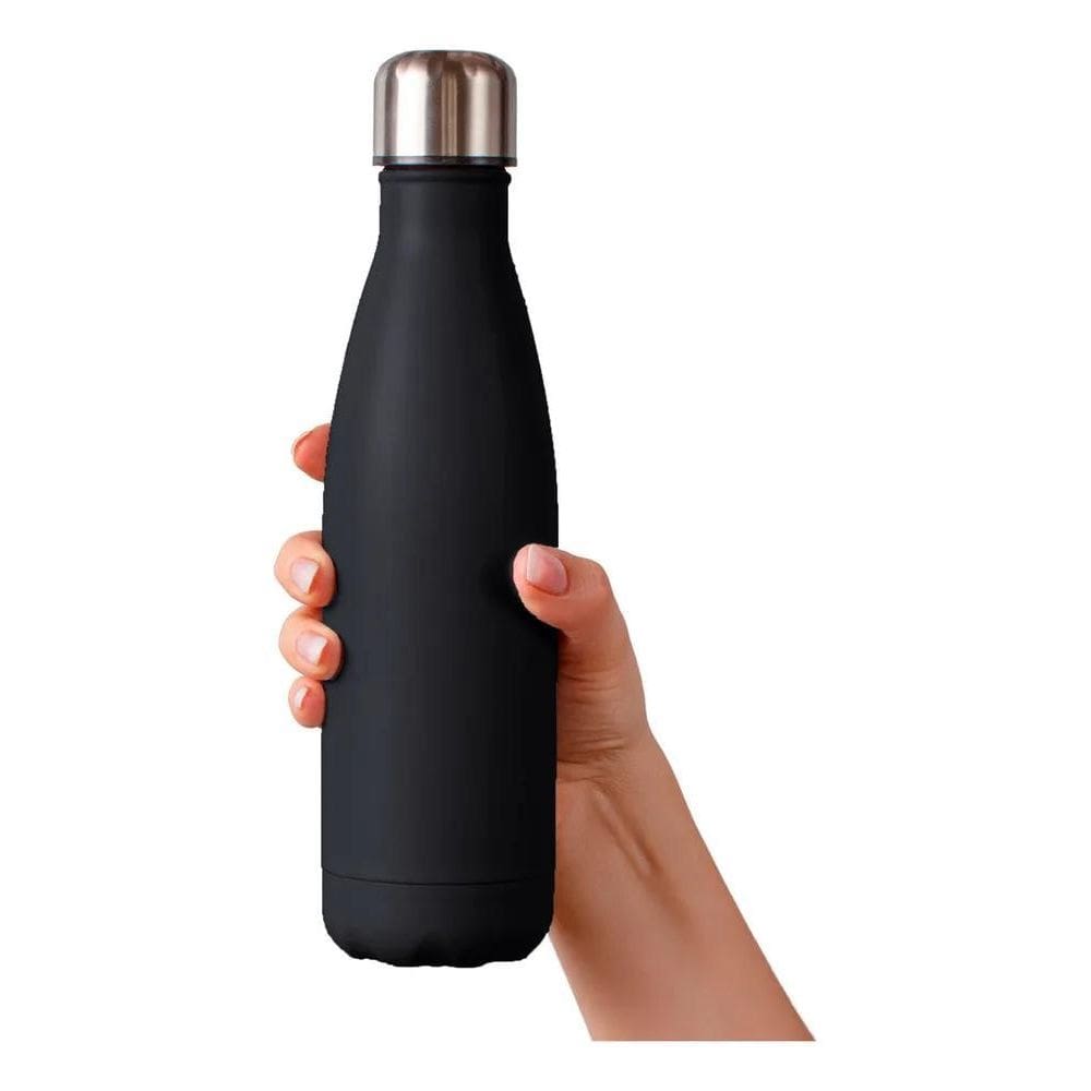 2X Garrafa Inox 750Ml Gelada Cor Preto