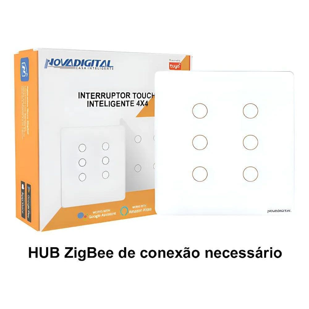 Interruptor Inteligente Zigbee Novadigital 6 Teclas Botões T