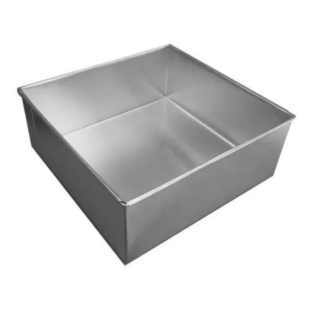 2X Forma Quadrada Alta 20X10Cm Fundo Fixo  Alumínio