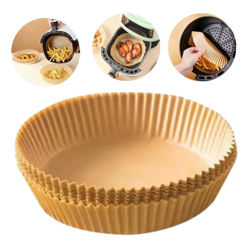 200 Forma Redonda Descartavel Airfryer Resistente Calor Full