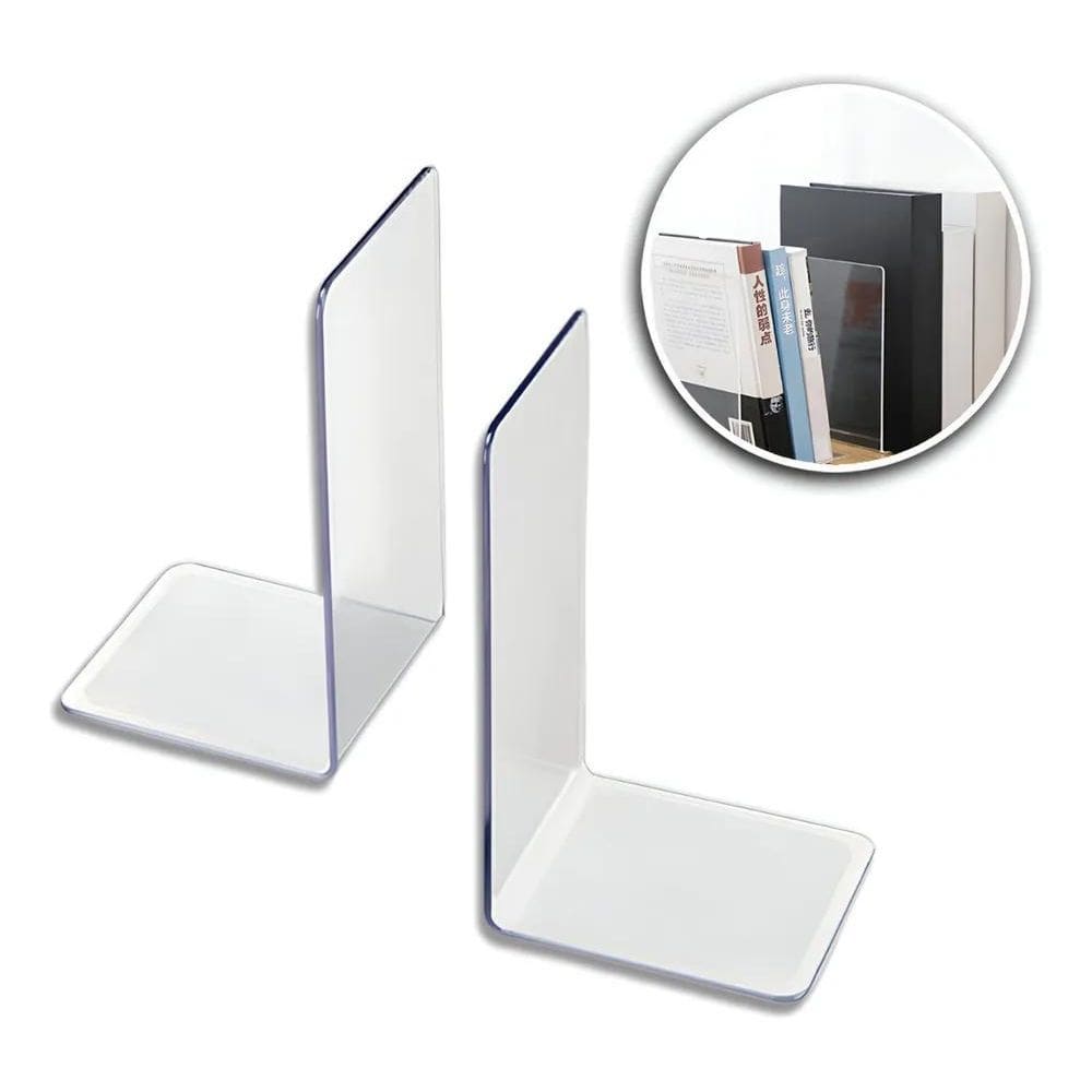 2X Kit 5 Pares Aparador Livros Organizador Lateral Bibliocan