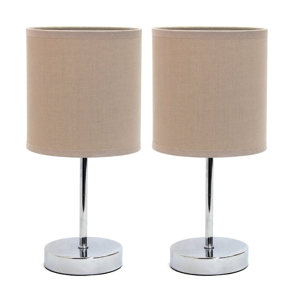 Lâmpada Simple Designs LT2007-GRY Mini Chrome Grey Shade