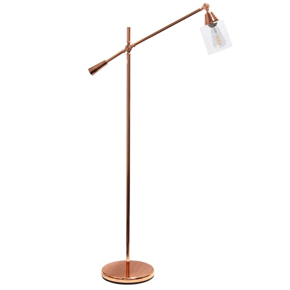 Lâmpada Elegant Designs LF1030-RGD ajustável em ouro rosa 141 cm