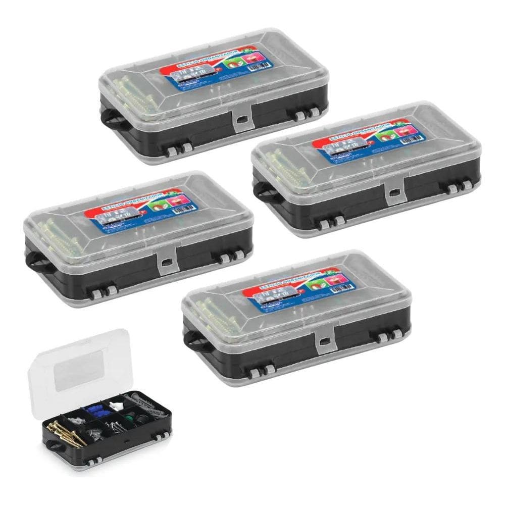 4 Organizador Com Divisórias Pra Oficina Guardar Componentes