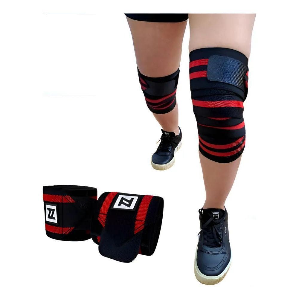 Par Faixas Elastica Para Joelhos Com Alta Compressão Cor Fai